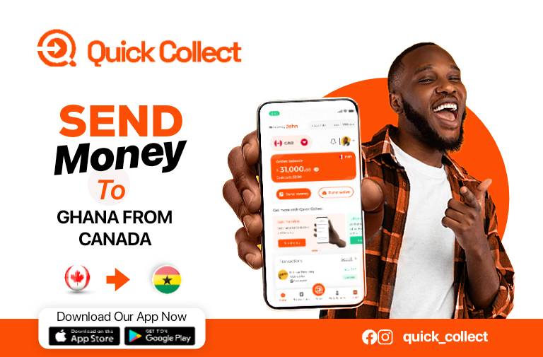 A man smiling while displaying the Quick Collect app interface.